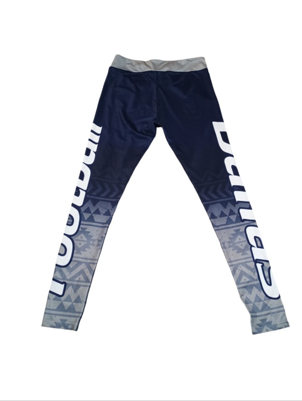 Women's Navy and Gray 'Love' Performance Leggings Dallas - Picture 3 of 5
